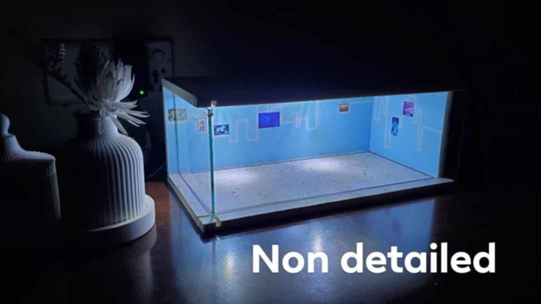 Blue showroom diorama