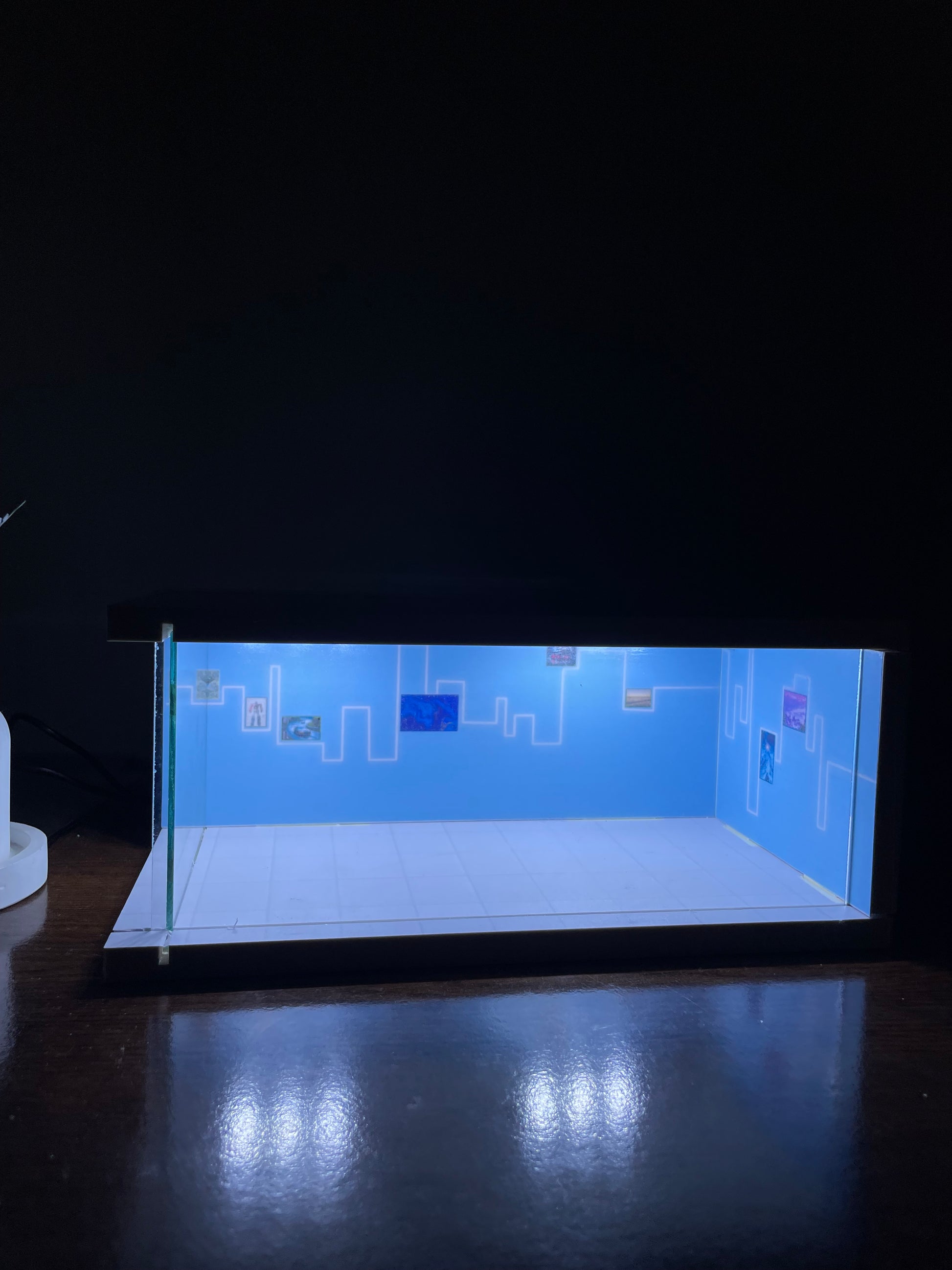 Blue showroom diorama