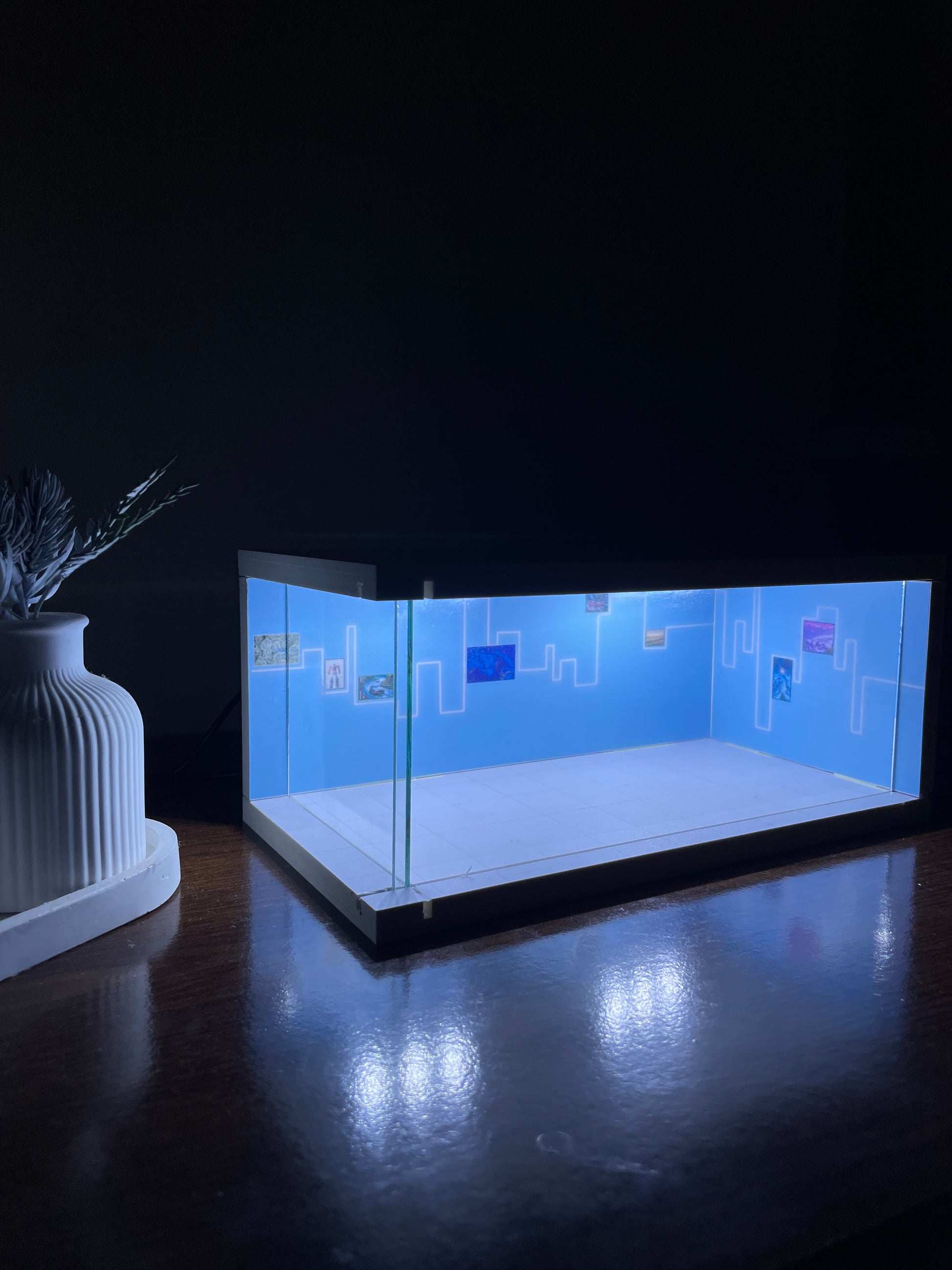Blue showroom diorama